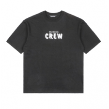 [TOP] BALENCIAGA 발렌시아가 CREW 로고 프린팅 반팔 티셔츠