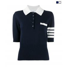 [TB] THOM BROWNE 톰 브라운 헥터 아이콘 니트 폴로 셔츠 FKP063AY3006