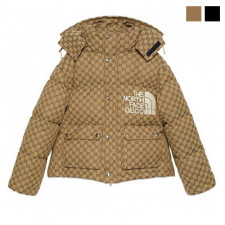 [GC]  Gucci X The North Face 구찌 x 더 노스페이스 로고 프린트 후드 패딩 자켓