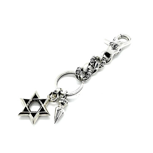 [MK버전] Chrome Hearts 크롬하츠 실버 육각성 총알 열쇠고리 925