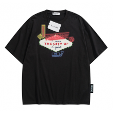 [[TNN셀러] 22SS 랑방 오버사이즈 그래픽 로고 반팔티 블랙 RM-TS0009-J197-P2210