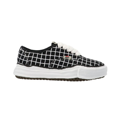 [정품급버전] 메종 미하라 야스히로 BAKER 체크 프린트 로우탑 스니커즈 A08FW728BLACK