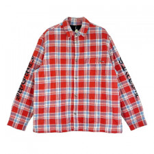 [S버전] 크롬하츠 그린 체크 무늬 퀼트 워크 독 퀼트 셔츠 재킷 Chrome Hearts