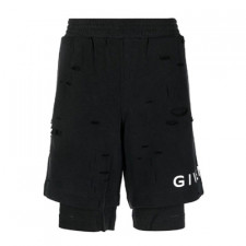 [C셀러] GIVENCHY 로고 디스트로이드 에이어드 쇼츠
