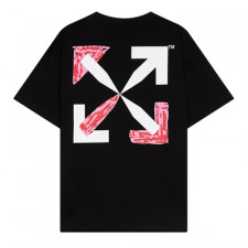 [CA셀러] OFF WHITE 오프화이트 프린트 코튼 티셔츠 블랙