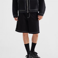 [MM셀러] 프라다 스티치 장식 삼각로고 버뮤다 쇼츠 PRADA