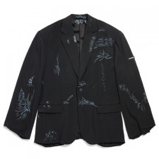 [정품급버전] 발렌시아가 GRAFFITI SKATER TAILORED 재킷 블랙 BALENCIAGA