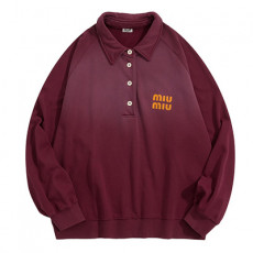 [TNN셀러] 미우미우 로고 프린팅 폴로 스웨트셔츠 MIUMIU