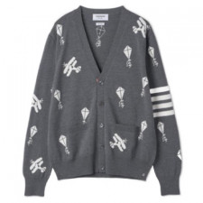 [대리석셀러] 톰브라운 남성 4 바 스카이 아이콘 가디건 THOM BROWNE