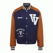 [C셀러] 바라사체 로고 바시티 재킷 VERSACE