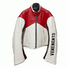 [정품급버전] 베트멍 멀티 컬러의 삼색 가죽 레이싱 재킷 VETEMENTS