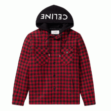[DA셀러] 셀린느 패딩 체크 울 $ 모헤어블렌드 후드 CELINE