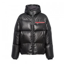 [TNN셀러] 프라다 레드로고 구스다운 라이트 나일론 패딩 Prada