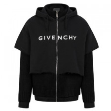 [C셀러] 지방시 페이크 레이어링 니트 후드집업 GIVENCHY