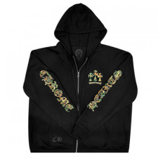 [MT셀러] 크롬 하츠 트리플 크로스 묘지 후드 스웨트셔츠 블랙 카모 Chrome Hearts