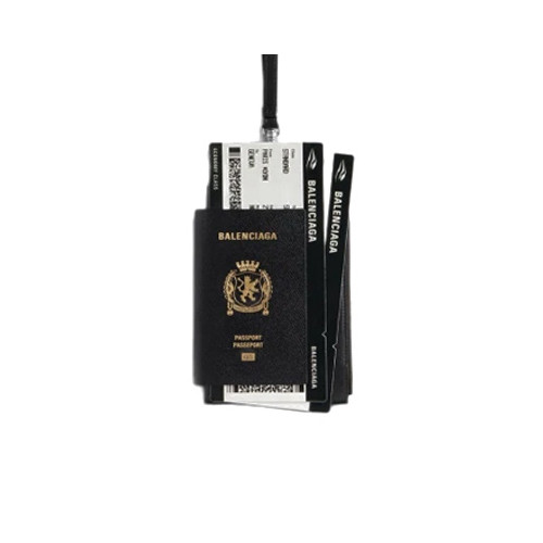 발렌시아가 패스포트 폰 홀더 블랙 7877332AA3R1000