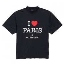 발렌시아가 I LOVE PARIS 미디엄핏 반소매 티셔츠 764235TRVU91041