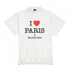 발렌시아가 I LOVE PARIS 미디엄핏 반소매 티셔츠 787349TRVU99012
