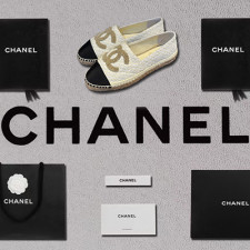 [로퍼/플랫] chanel 23a 팬더샵 cc로고 에스파드리유 로퍼플랫슈즈