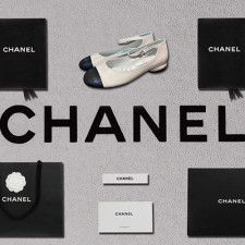 [로퍼플랫] chanel shoes 샤넬 cc로고 레더 발레리나 베이지 슈즈