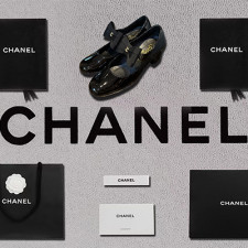 [펌프스/힐] chanel 24c샤넬레더 레이즈업 리본cc로고 슬링백 블랙슈즈