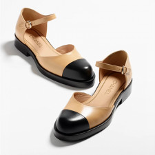 [샌들/슬리퍼]chanel shoes 팬더샵 샤넬 투톤 메리제인 백로고 샌들슈즈