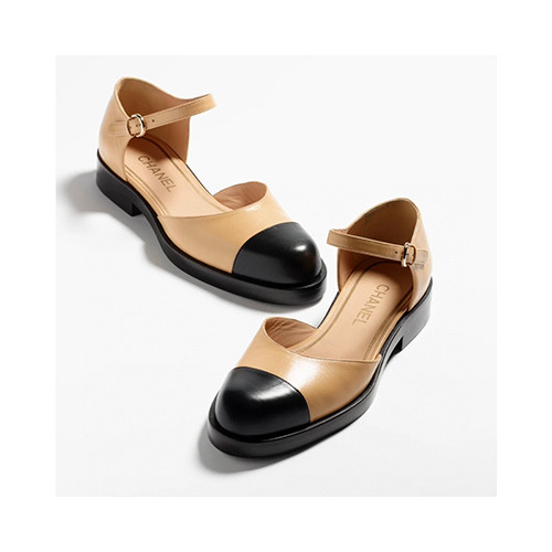 [샌들/슬리퍼]chanel shoes 팬더샵 샤넬 투톤 메리제인 백로고 샌들슈즈