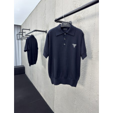**PRADA 자수 칼라 POLO 셔츠**