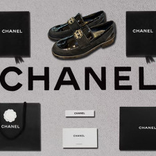 [로퍼/플랫] CHANEL 22K 팬더샵 블랙 신발 퀄팅 샤넬 플랫슈즈