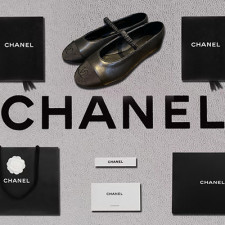 [펌프스/힐] CHANEL 24C 클래식 미들힐 샤넬 CC로고 투톤 메리제인 블랙 슈즈