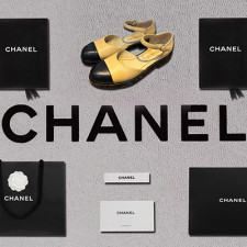 [펌프스/힐] CHANEL 23P 클래식 샌들미들힐 샤넬 CC로고 투톤 메리제인 베이지 슈즈