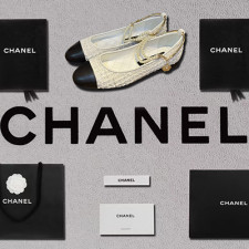 [펌프스/힐] CHANEL 23P 클래식 진주샌들미들힐 샤넬 CC로고 투톤 메리제인 아이슈즈