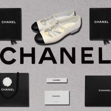 [펌프스/힐] CHANEL 24P 클래식 샌들미들힐 샤넬 CC로고 투톤 메리제인 화이트슈즈