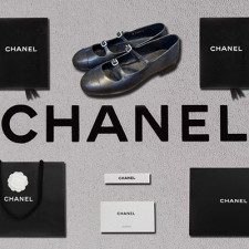 [펌프스/힐] CHANEL 24P 클래식 샌들미들힐 샤넬 CC로고 투톤 메리제인 블랙슈즈