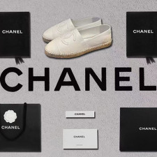 [로퍼/플랫] chanel 팬더샵 cc로고 슬립온 플랫에스파드리유 슈즈