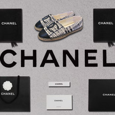 [로퍼/플랫] CHANEL CC 로고 팬더샵 트위드 슬링백 샤넬 슈즈