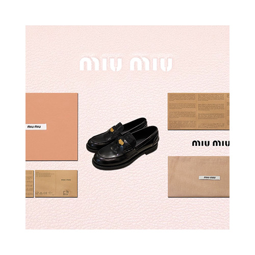 [로퍼/플랫] MIUMIU 신상 로퍼 슈즈 미우미우 빈티지 패션 로프플랫신발