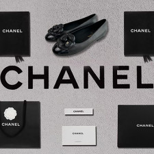 【로퍼/플랫] CHANEL 24P 발레리노신발 슬링백 플라워 블랙 플랫슈즈