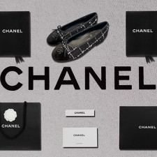 【로퍼/플랫] CHANEL 23K 발레리노신발 슬링백 리본 블랙 플랫슈즈