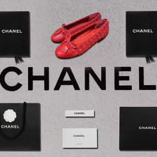 【로퍼/플랫] CHANEL 23C 발레리노신발 슬링백 리본 레드 플랫슈즈