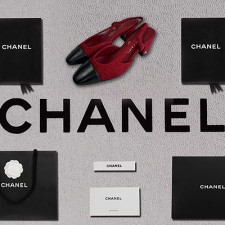 [펌프스/힐] CHANEL SHOES 24k 팬더샵슈즈 샤넬슬링백 CC로고 레더 미드힐 레드