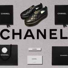 【로퍼/플랫] CHANEL 24ss 팬더샵 신발 턴락로퍼슈즈 모카신 퀄팅가죽 cc로고 검정