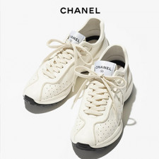 [스니커즈] CHANEL 25C 팬더샵신발 샤넬 크루즈 운동화 CC로고 카프스킨 화이트 G46252