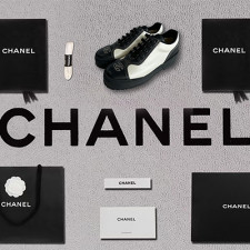 [스니커즈] CHANEL 24C 팬더샵신발  믹스드파이더 샤넬 크루즈 운동화 카프스킨 블랙