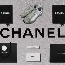 [스니커즈] CHANEL 팬더샵신발 샤넬 25C 크루즈 운동화 컬렉션 와플 카프스킨