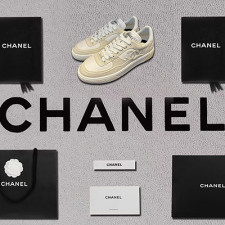 [스니커즈] CHANEL 24C 팬더샵신발 샤넬  라이트베이지 운동화 빈티지런닝슈즈