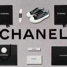 [스니커즈] CHANEL 24P 샤넬 캔버스운동화 펜던트 카프스킨 블랙신발