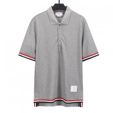 [남성] THOM BROWNE 신상 톰브라운 봄 빈티지 패션 카라반팔티셔츠