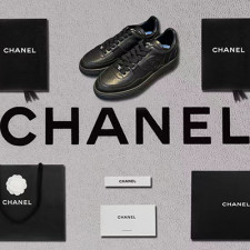 [스니커즈] CHANEL 23A 팬더샵신발 패브릭 샤식스 크루즈 샤넬 운동화검정