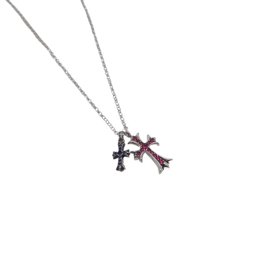 [여성] Chrome hearts 체인링 빈티지 목걸이 레드
